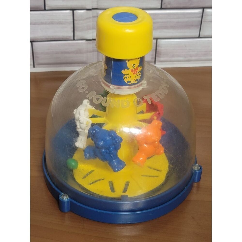 Vintage 1988 Shelcore Teddy-Go-Round Spinning Top #A53